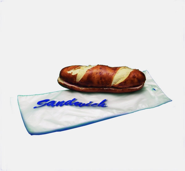 Sandwichbeutel transparent, Motiv blau