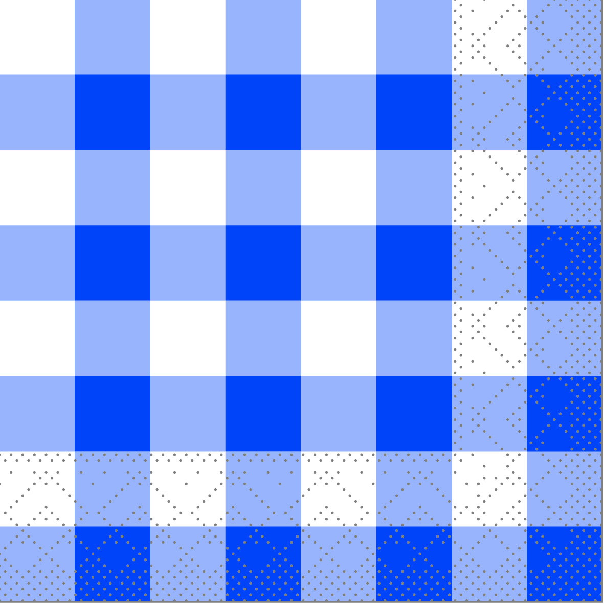 Mank Serviette 3-lagig, Tissue 1/4 Falz, 24 x 24 cm, Karo blau