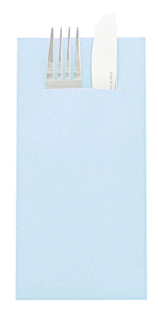 Mank Pocket-Napkins Linclass 1/8 Falz, 40 x 40 cm, Basic hellblau