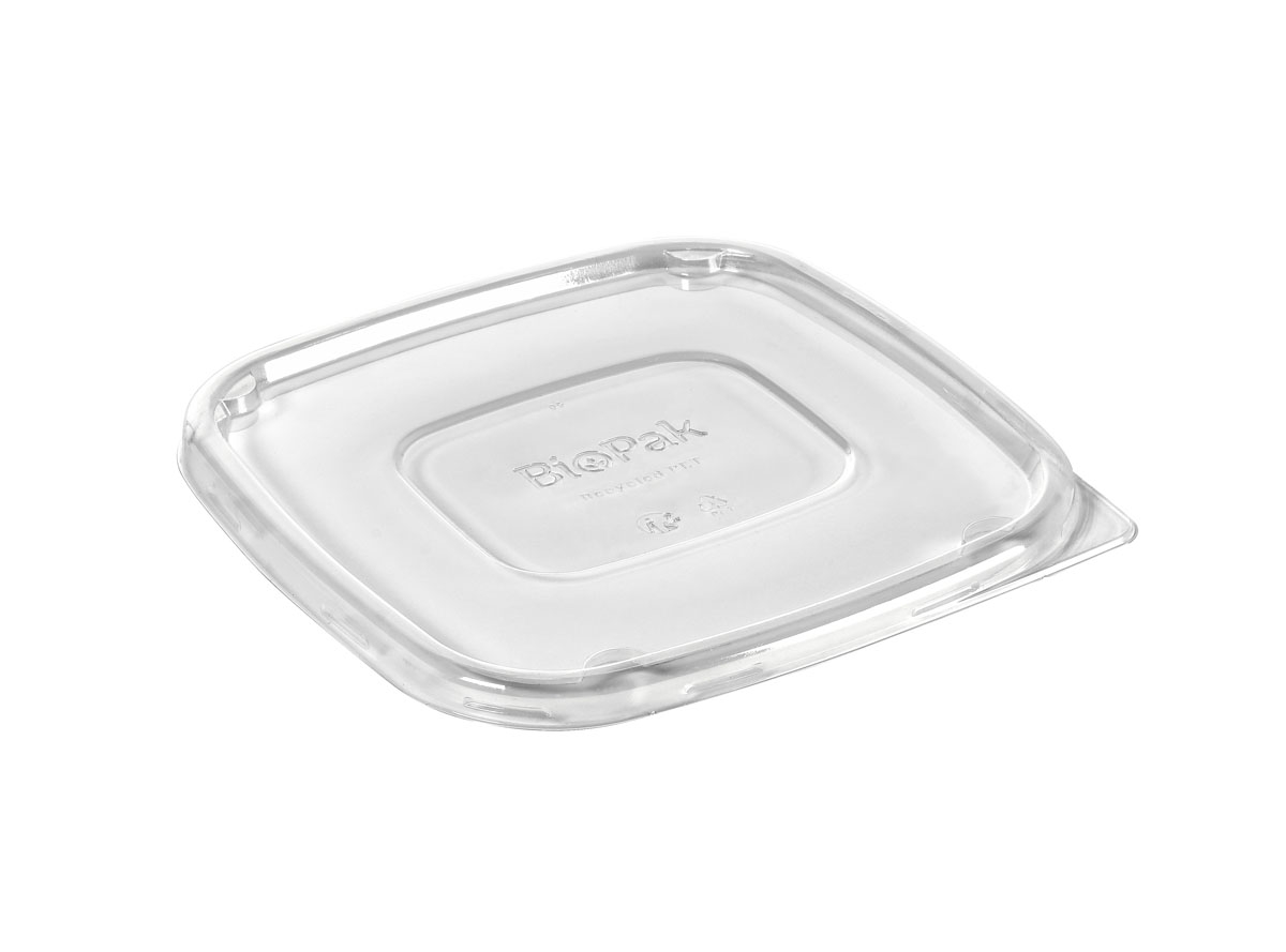 RPET-Deckel Bowl CUBE SQUARE 900/1200ml Transparent