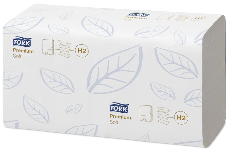 Tork Handtuch, Interfold, 2-lagig,  21x34cm, Hybrid, H2 System, weiss