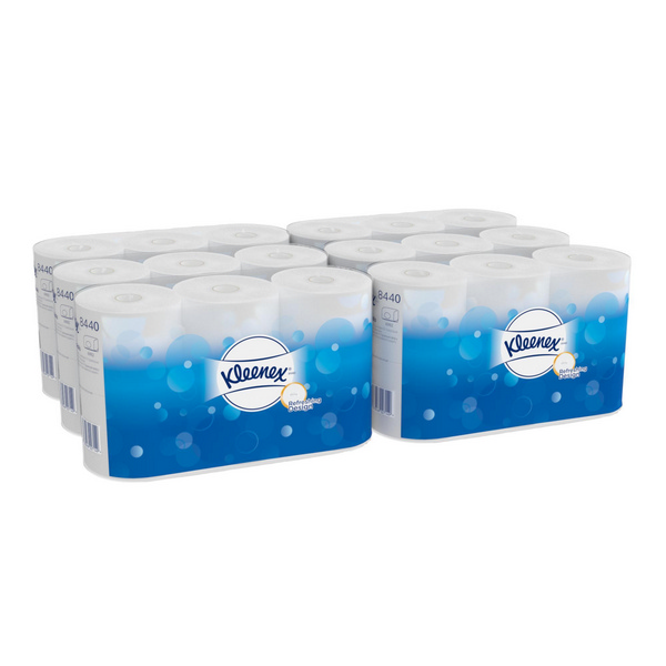 KC Kleenex Toilettenpapier, Zellstoff 3-lagig, 350 Blatt, 9.5x12.5cm, weiss