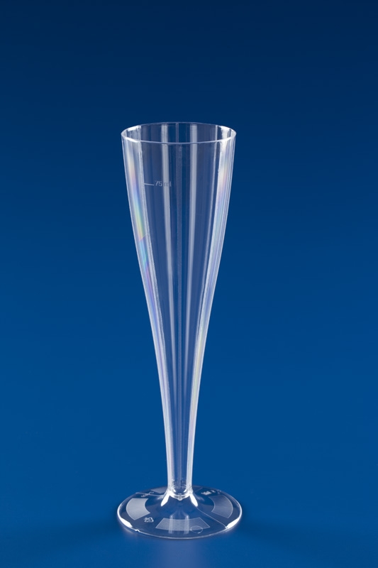 Sektglas 1-Teil, 0.75dl, geeicht, PS glasklar  (639000)