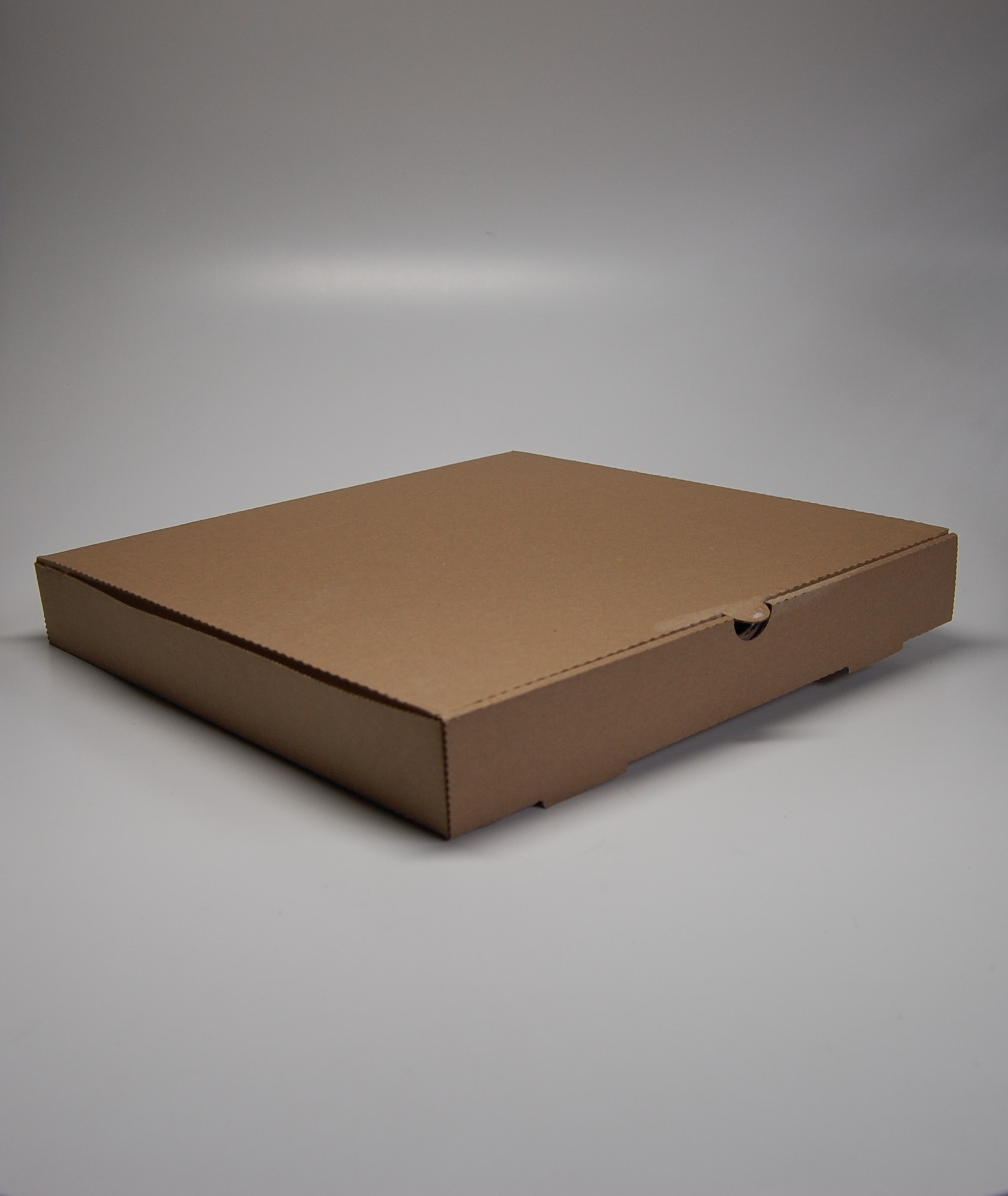 Pizza-Box Modell NYC Kraft, Karton 33x33x4.5cm, braun