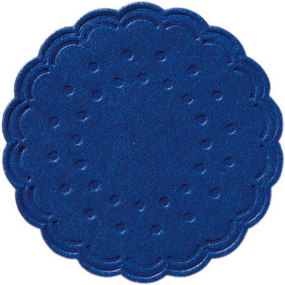 Zelltuch-Untersetzer , Ø 7,5 cm, dunkelblau