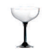 Cocktailglas 2-Teile, 1.00 dl, (geeicht), PS  glasklar / schwarz