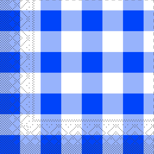 Mank Serviette 3-lagig, Tissue 1/4 Falz, 33 x 33 cm, Karo blau