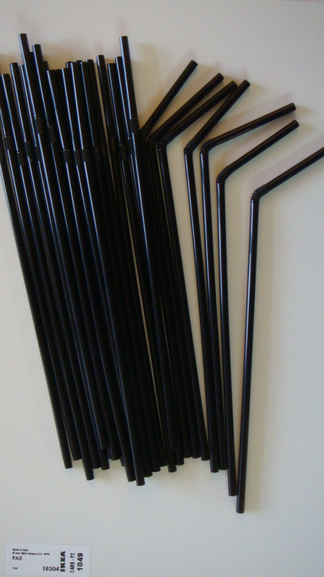 Trinkhalm flexi, 24 x 0.50cm, PS schwarz