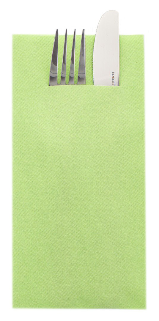 Mank Pocket-Napkins Linclass 1/8 Falz, 40 x 40 cm, Basic apfelgrün