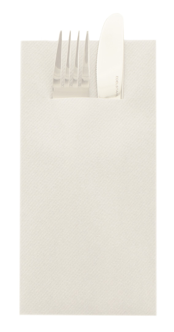 Mank Pocket-Napkins Linclass 1/8 Falz, 40 x 40 cm, Basic pebble stone