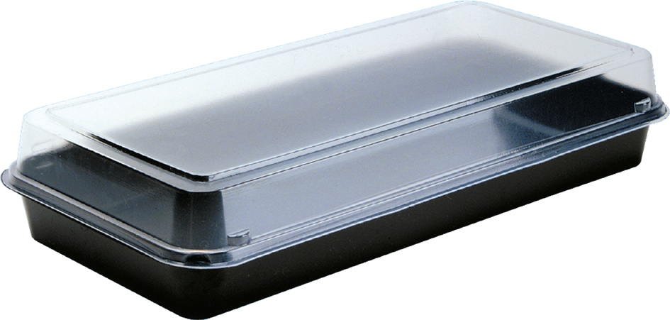 Lunchbox, 270 x 135 x 54 mm Schwarz / Transparent
