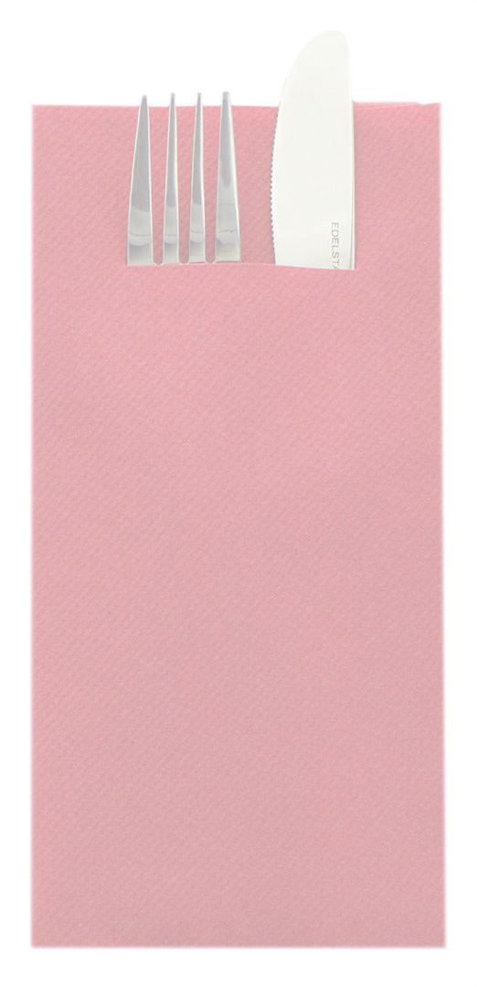 Mank Pocket-Napkins Linclass 1/8 Falz, 40 x 40 cm, Basic rosa