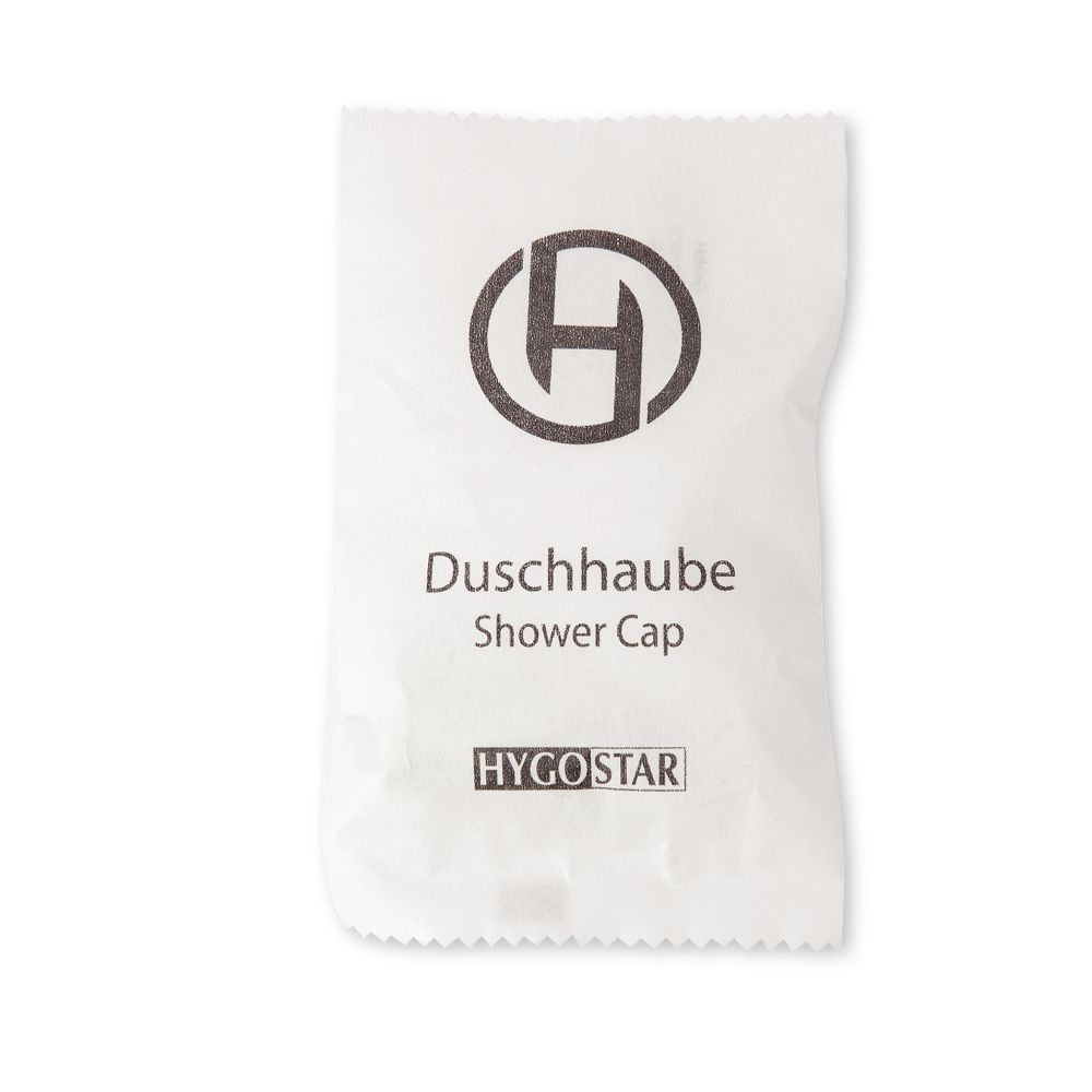 Duschhaube, PE, einzeln verpackt Gummiband, wasserdicht, transparent