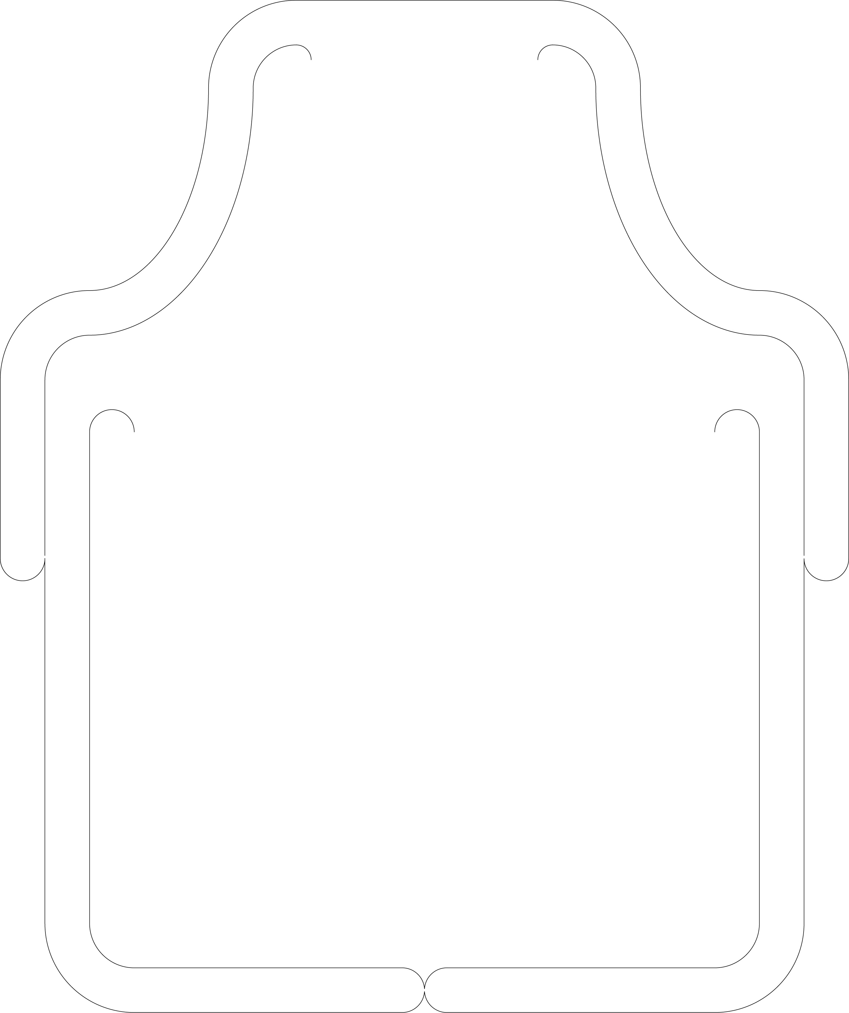Mank Kinderschürzen Linclass + PE 57 x 68 cm, Basic weiss
