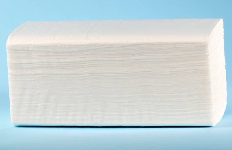 Handtücher V-Falz 24x19cm, Mischpapier, weisslich (821Claire)