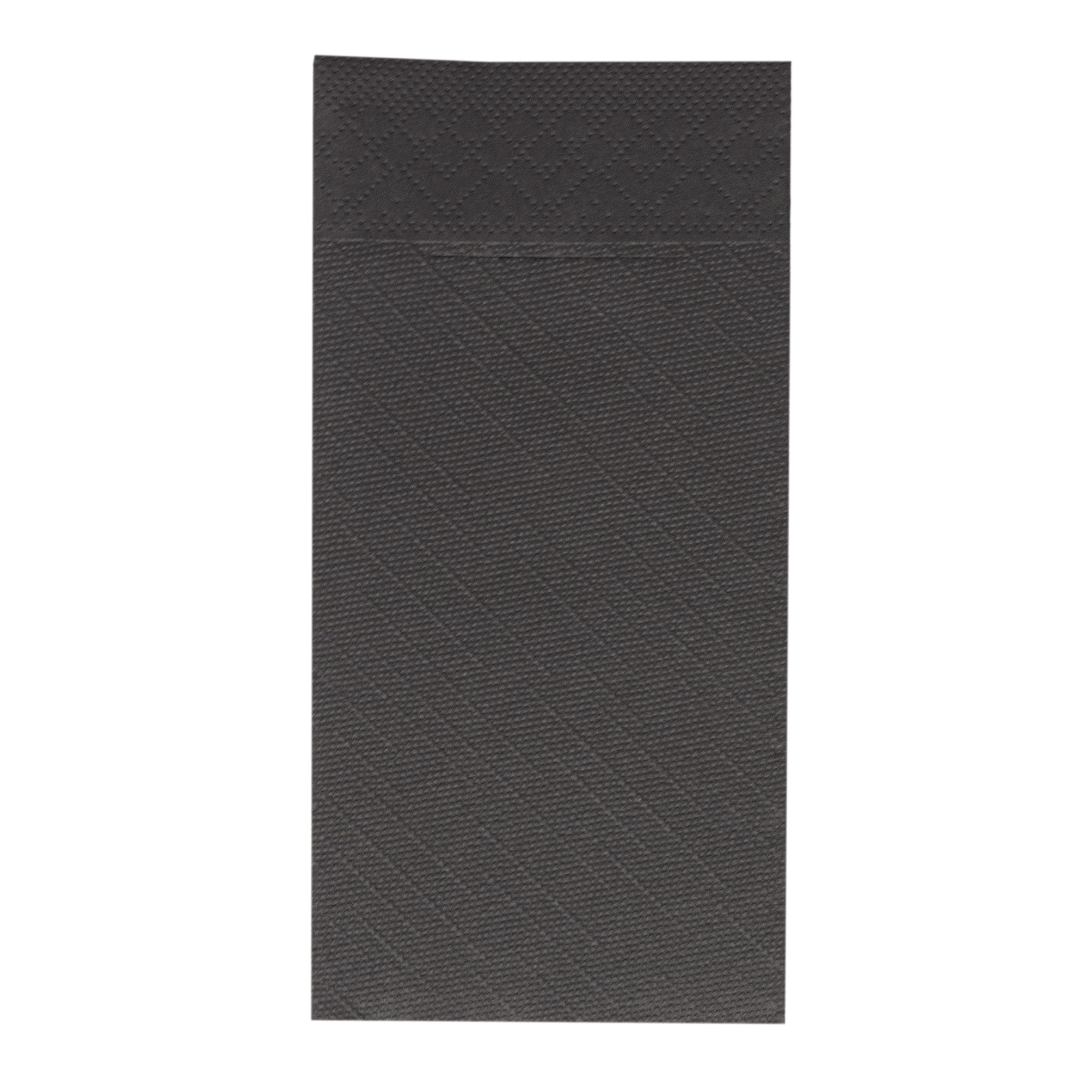 Mank Pocket-Napkins 3-lagig, Tissue-Deluxe-Light 1/8 Falz, 40 x 40 cm, Basic schwarz