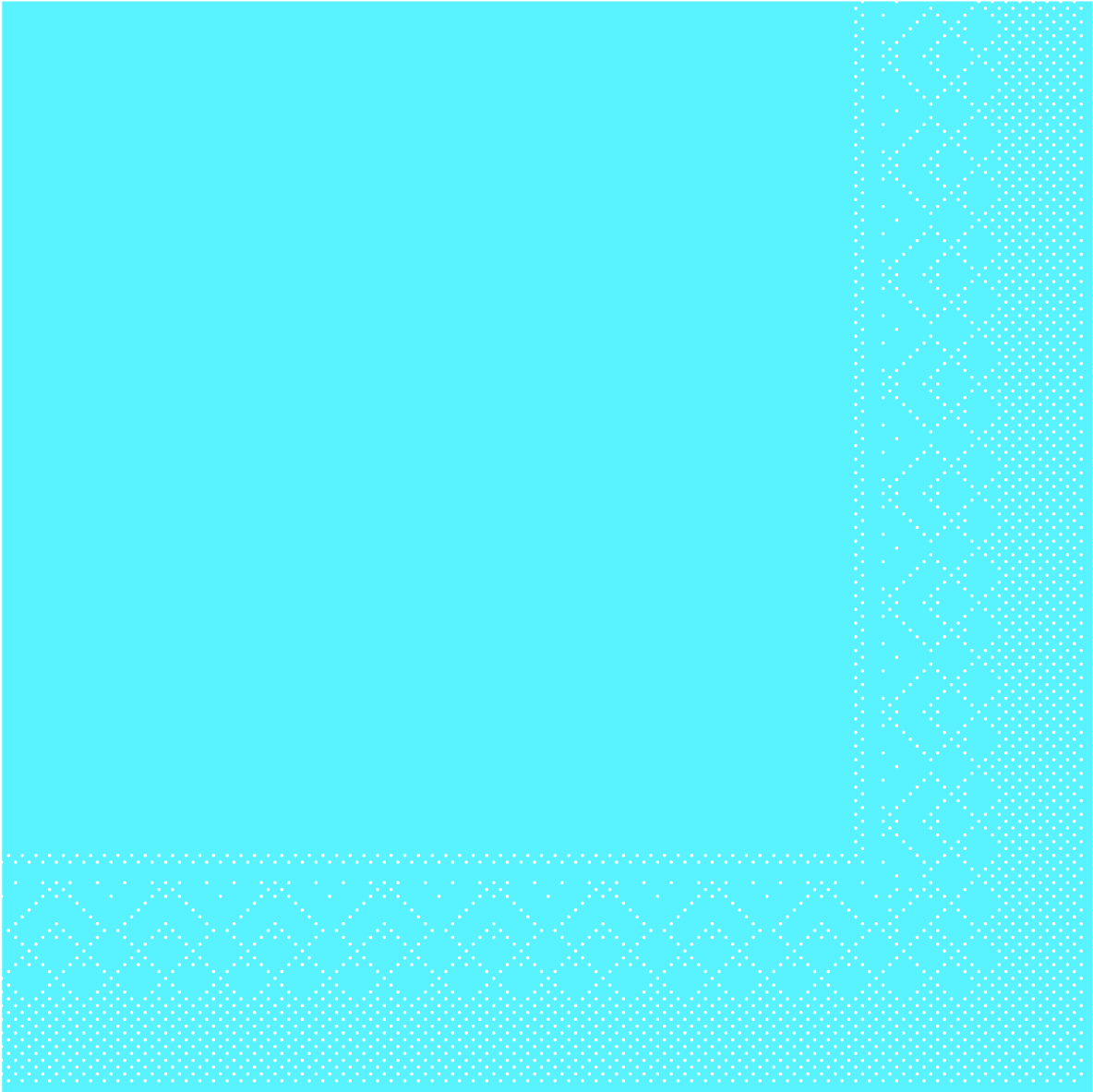 Mank Serviette 3-lagig, Tissue 1/4 Falz, 33 x 33 cm, Basic aquablau