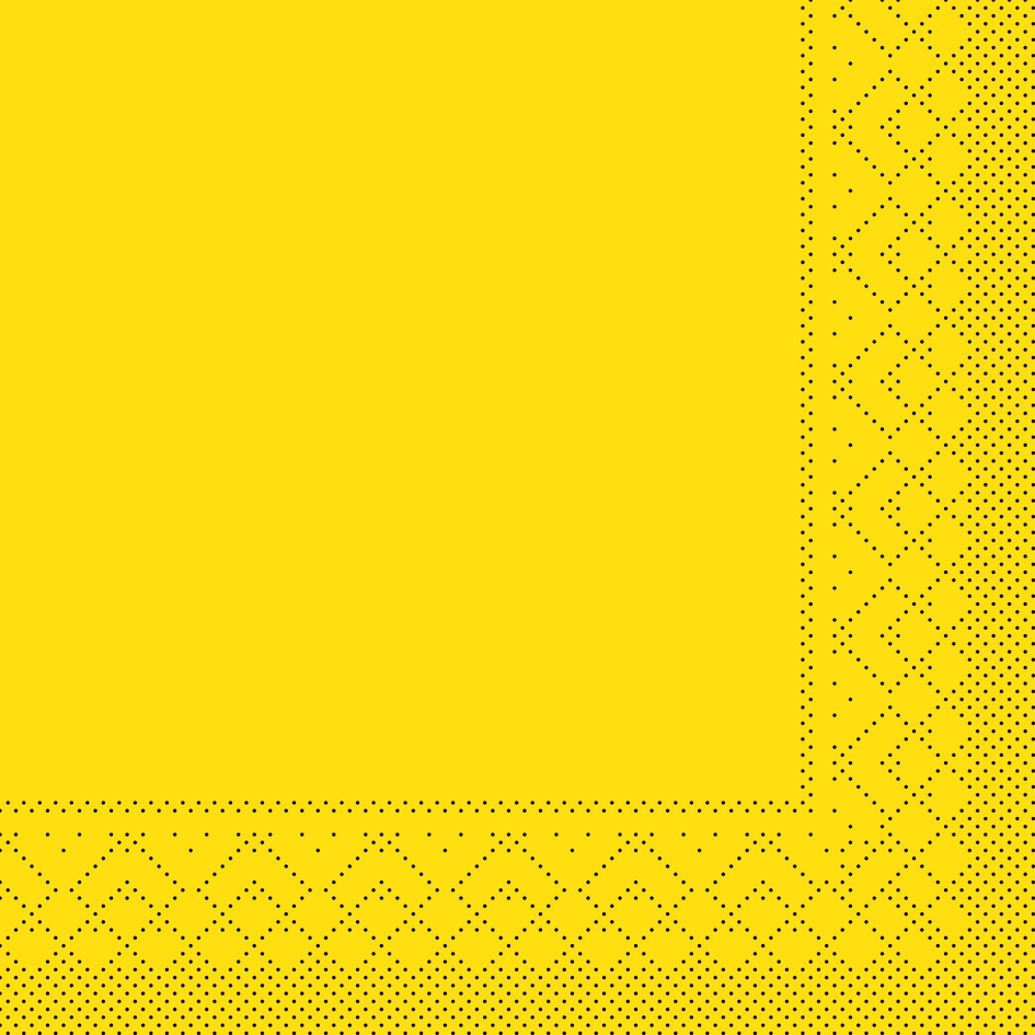 Mank Serviette 3-lagig, Tissue 1/4 Falz, 33 x 33 cm, Basic gelb