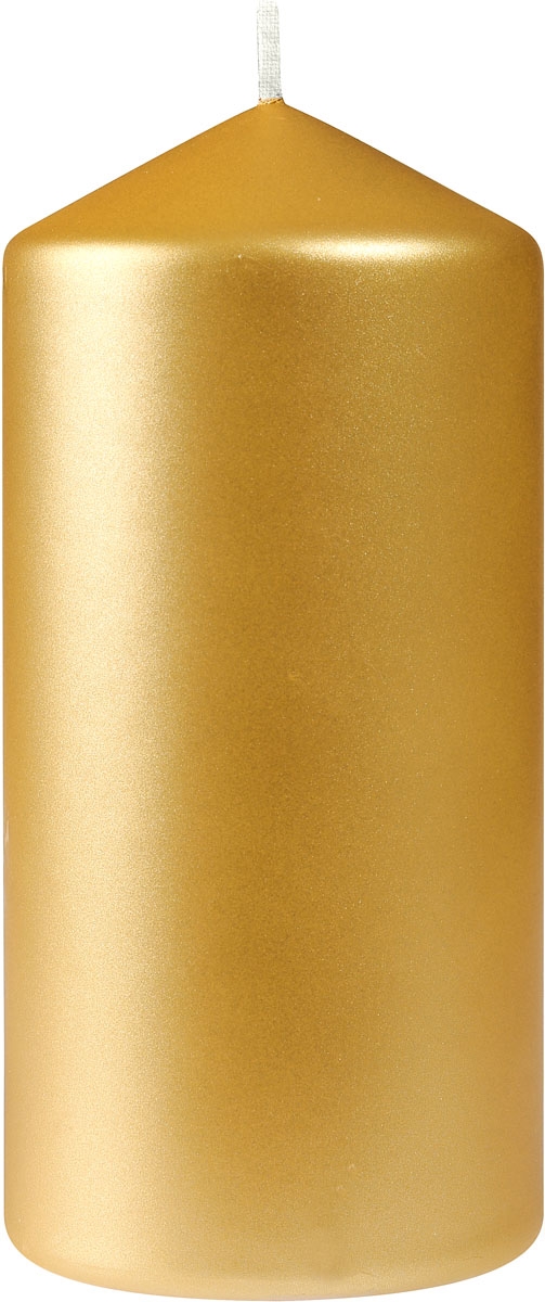 Stumpenkerzen, ca. 50h , 150 x 70 mm, matt gold