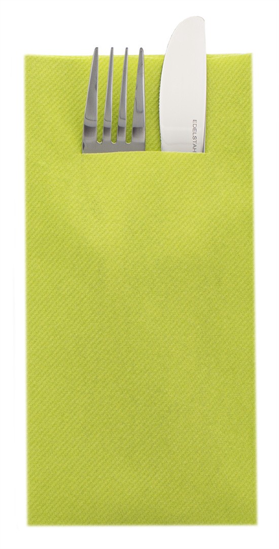 Mank Pocket-Napkins Linclass 1/8 Falz, 40 x 40 cm, Basic kiwi