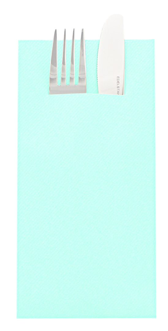 Mank Pocket-Napkins Linclass 1/8 Falz, 40 x 40 cm, Basic sky