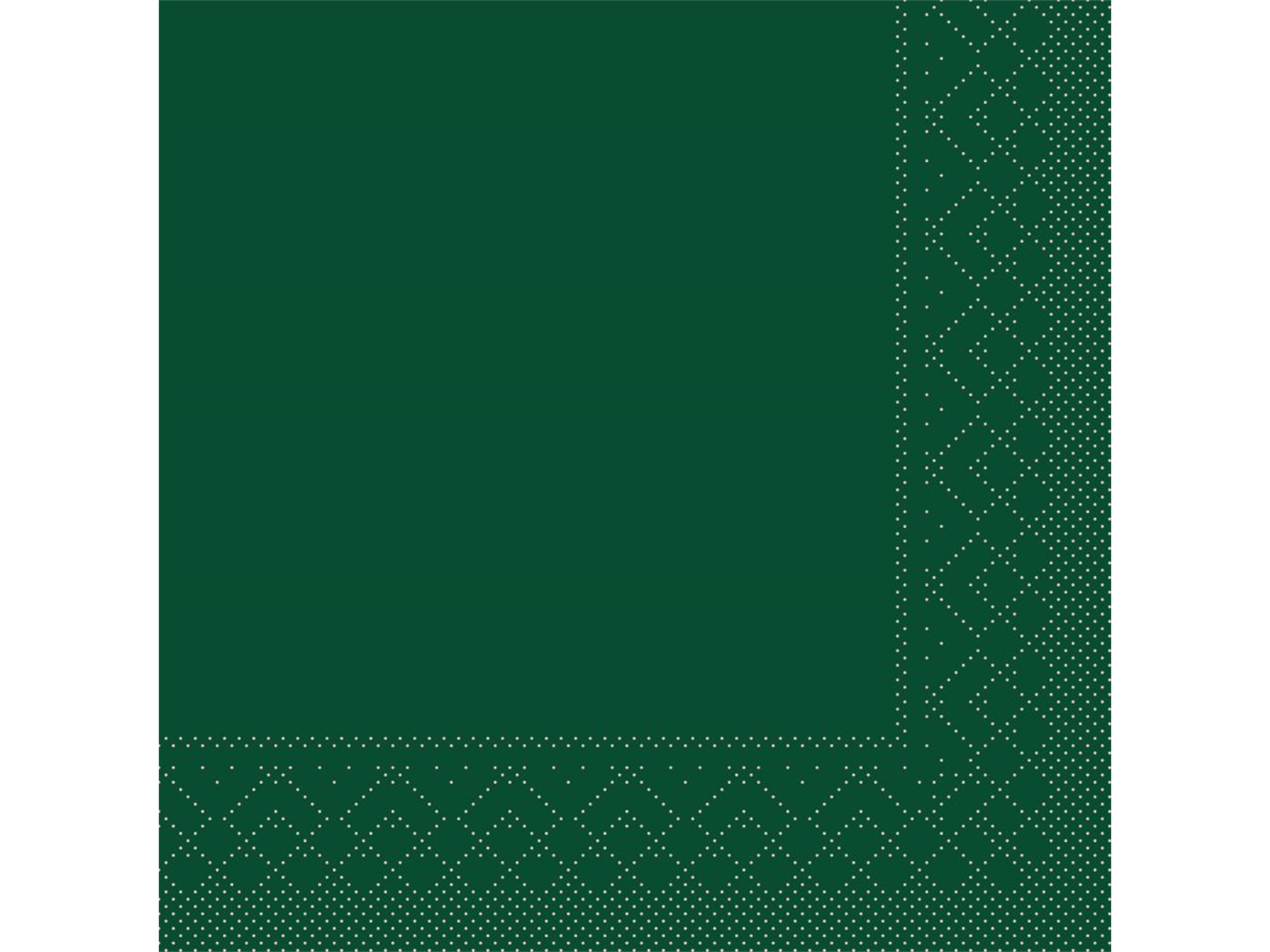 Mank Serviette 3-lagig, Tissue 1/4 Falz, 33 x 33 cm, Basic grün