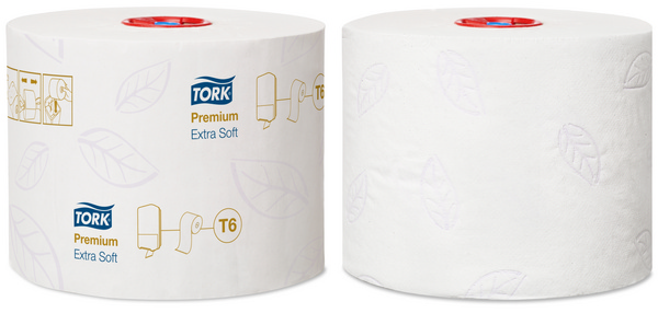 Tork Compact WC-Papier, 3-lagig, T6 70Lfm, Zellstoff, weiss