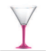 Cocktailglas 2-teilig 1dl, PS glasklar (2779) glasklar/pink