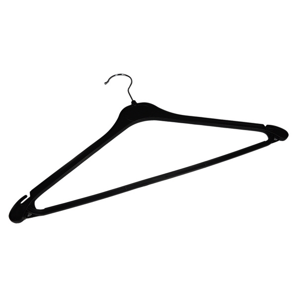 Kleiderbügel flach, 43cm aus Plastik, schwarz