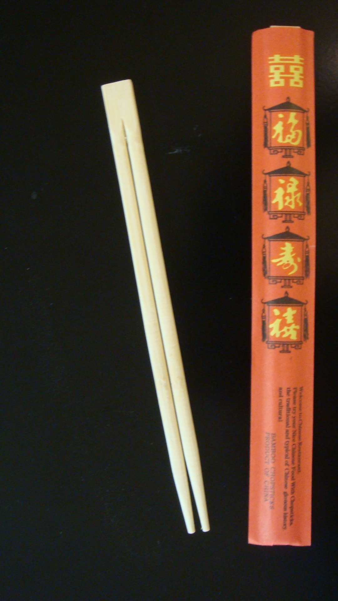 Essstäbchen 21cm, Holz China-Chopsticks, rot verpackt