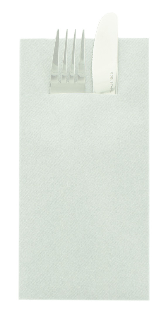 Mank Pocket-Napkins Linclass 1/8 Falz, 40 x 40 cm, Basic perlgrau