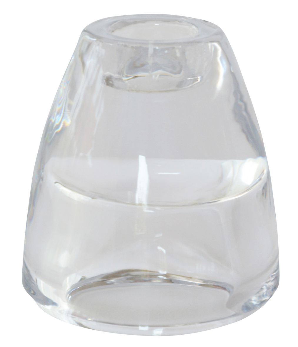 Glas-Kerzenhalter , 75 x 70 mm, klar, Glas
