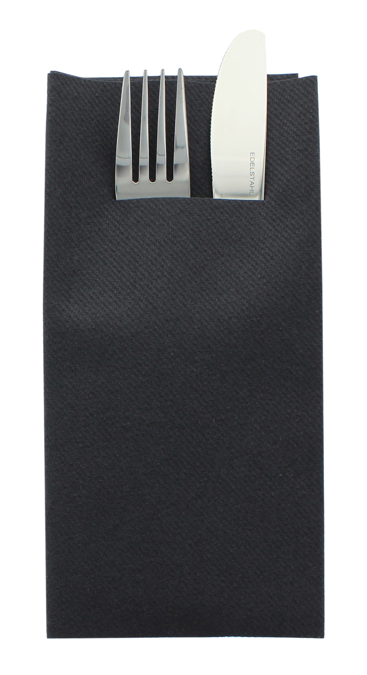 Mank Pocket-Napkins Linclass 1/8 Falz, 40 x 40 cm, Basic schwarz